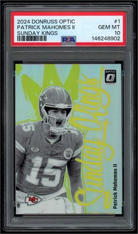2024 Donruss Optic #1 Patrick Mahomes II Sunday King PSA 10