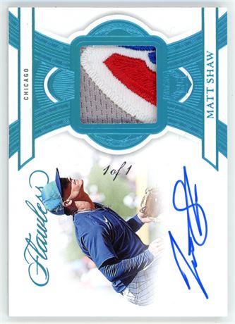 2025 Panini Flawless Matt Shaw 1/1 Signatures Materials Premium 4 Color Patch