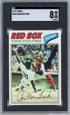 1977 Topps #640 Carlton Fisk SGC 8 NMMT