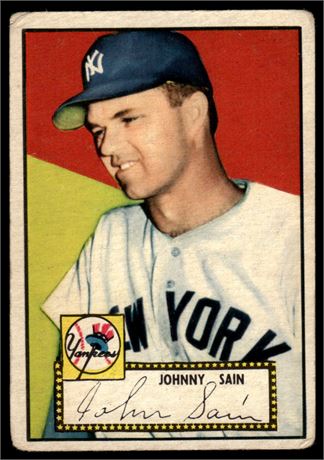 1952 Topps #49 Johnny Sain LOW GRADE