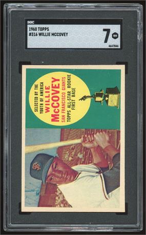 1960 Topps #316 Willie McCovey RC SGC 7 NM