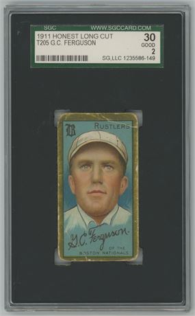 1911 T205 Honest Long Cut G.C. Ferguson SGC 2 GOOD