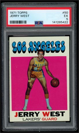 1971 Topps #50 Jerry West PSA 5