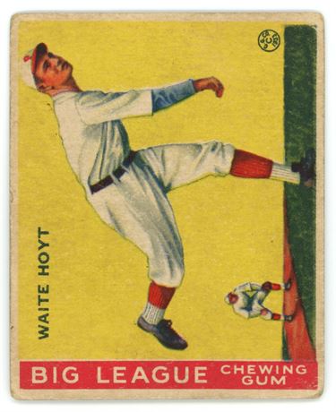1933 Goudey #60 Waite Hoyt HOF VG (No Creases)
