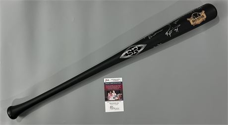 Mack Brown, McConaughey, Clemens, R. Williams, V. Young Auto Bat JSA (READ)