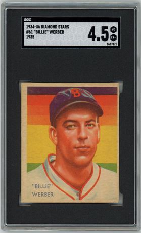 1934-36  Diamond Stars #61 Billie Werber 1935 SGC 4.5 VGEX+