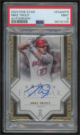 2023 Topps Five Star Mike Trout Autograph PSA 9 MINT