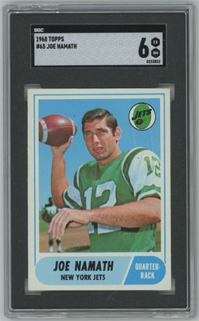 1968 Topps #65 Joe Namath SGC 6 EXMT