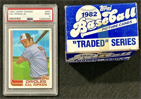 1982 Topps Traded Complete Set Cal Ripken Jr RC PSA 9 MINT