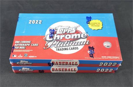 2022 Topps Chrome Platinum Factory Sealed Hobby Box Lot (2)