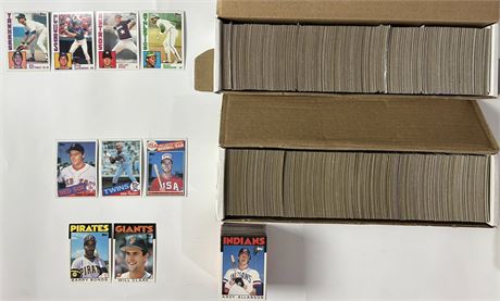 1984 & 1985 Topps Complete Set w/ Partial 1986 Traded (No Bo Jackson) EXMT to NM