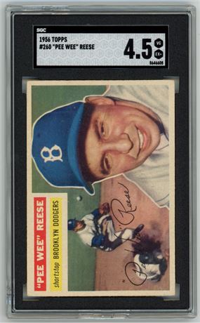 1956 Topps #260 Pee Wee Reese SGC 4.5 VGEX+ CENTERED