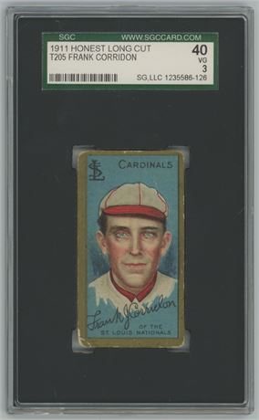 1911 T205 Honest Frank Corridon SGC 3 VERY GOOD