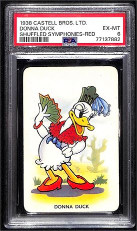 1938 Castell Bros LTD Donna Duck Shuffled Symphonies Red PSA 6 EXMT