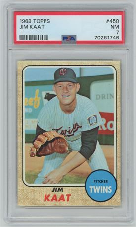 1968 Topps #450 Jim Kaat PSA 7 NM