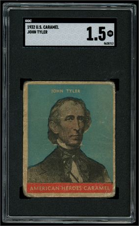 1932 US Caramel John Tyler Blue SGC 1.5 FAIR