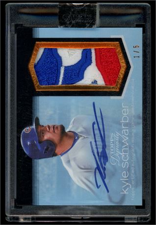 2018 Topps Dynasty Kyle Schwarber 1/5 Patch Auto (Cubs Logo)