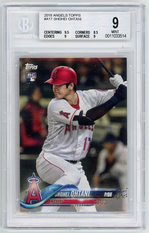 2018 Angels Topps Shohei Ohtani RC BGS 9 MINT