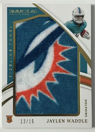 2021 Panini Immaculate Jaylen Waddle RC 12/15 Sick Patch