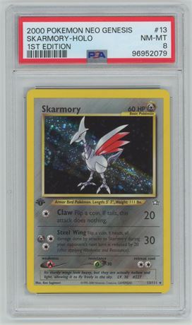 2000 Pokemon Neo Genesis 1st Edition #13 Skarmory-Holo PSA 8 NMMT