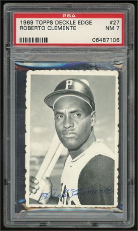 1969 Topps Deckle Edge #27 Roberto Clemente PSA 7 NM