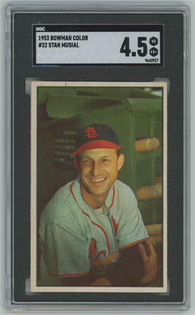 1953 Bowman Color #32 Stan Musial SGC 4.5 VGEX+