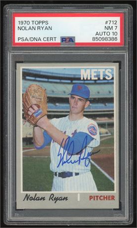 1970 Topps #712 Nolan Ryan PSA 7 NM  Auto 10 Pop 6, Only 2 Higher READ
