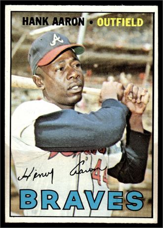 1967 Topps #250 Hank Aaron Low Grade Stain