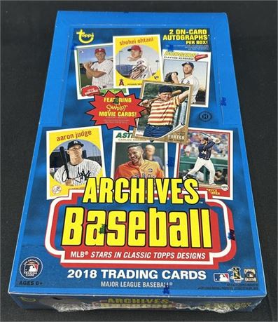 2018 Topps Archives Baseball Hobby Box Factory Sealed