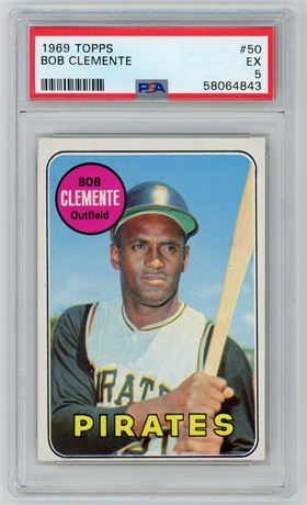 1969 Topps #50 Roberto Clemente PSA 5 EX