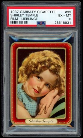 1937 Garbaty Cigarette #99 Shirley Temple Film-Lieblinge PSA 6