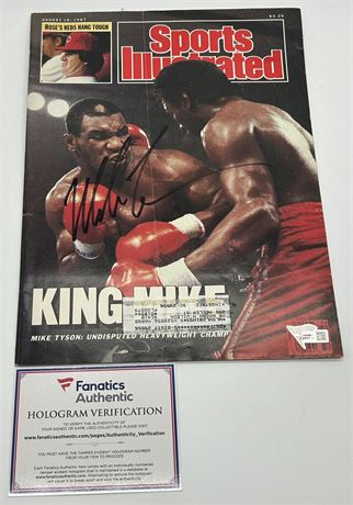 Mike Tyson Signed Sports Illustrated Magazine August 10, 1987 Fanatics