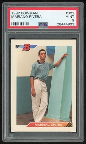 1992 Bowman #302 Mariano Rivera RC PSA 9 MINT