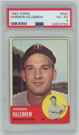 1963 Topps #500 Harmon Killebrew PSA 4 VGEX