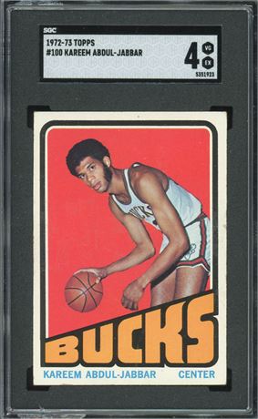 1972 Topps #100 Kareem Abdul-Jabbar SGC 4 VGEX