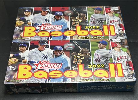 2022 Topps Heritage MLB Hobby Boxes Sealed Lot (2) One Autograph or Relic