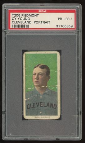 1909-11 T206 Piedmont Cy Young Cleveland Portrait PSA 1