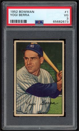 1952 Bowman  #1 Yogi Berra PSA 3