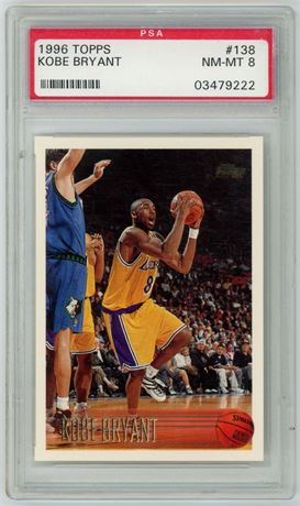 1996 Topps #138 Kobe Bryant RC PSA 8 NMMT