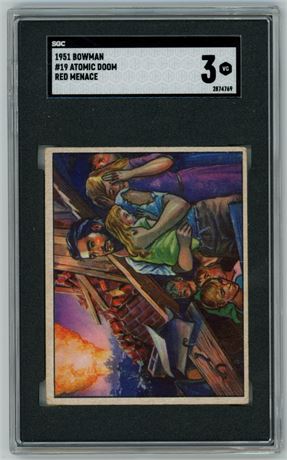 1951 Bowman Red Menace #19 Atomic Doom SGC 3 VG