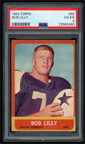 1963 Topps #82 Bob Lilly RC PSA 4 VGEX
