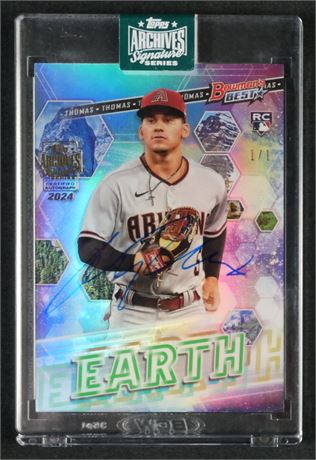 2022 Bowman's Best Alek Thomas RC Elements of Excellence 1/1 w/ On Card Auto