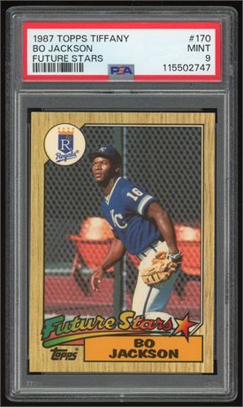 1987 Topps Tiffany #170 Bo Jackson RC Future Stars PSA 9 MINT