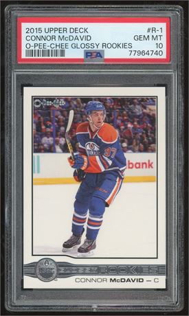 2015 Upper Deck OPC Connor McDavid Glossy Rookies RC PSA 10 GEM MINT