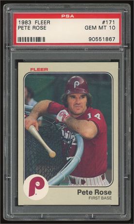 1983 Fleer #171 Pete Rose PSA 10 GEM MINT