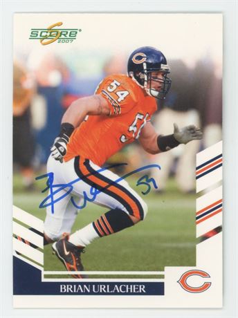2007 Score #44 Brian Urlacher Auto /10 Score Buy Back Signature