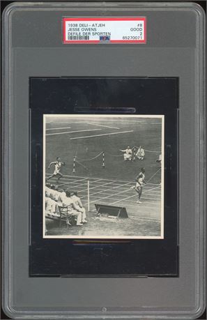 1938 Deli-Atjeh #8 Jesse Owens Defile Der Sporten PSA 2 GOOD