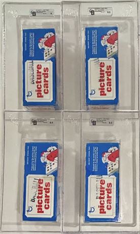 1985 Topps Baseball Vending Box Lot (4) GAI 8.5 NMMT+ "Authentic Case Fresh"