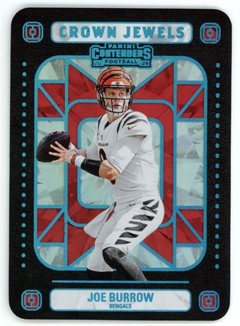 2024 Panini Contenders #10 Joe Burrow Crown Jewels SSP Case Hit