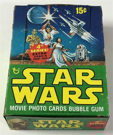 1977 Topps Series 4 Star Wars Box Possible C3PO Error READ